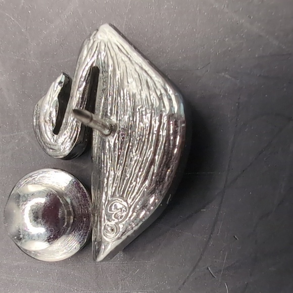 Authentic Genuine Swarovski Blue Crystal & Rhodium Lapel Pin Brooch - Picture 3 of 6